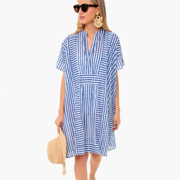 Emerson Fry Other - Blue Stripe Emerson Short Caftan INDIA COLLECTION BY EMERSON FRY